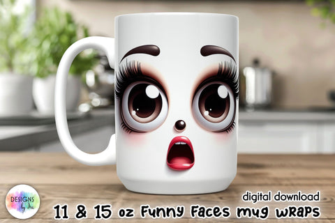 Sarcastic Mug Sublimation, 3D Funny Mug Wrap Design Sublimation Designs by Ira 