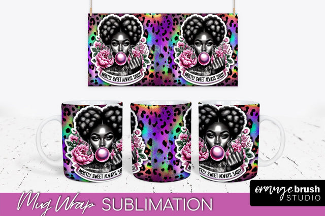 Sarcastic Mug Wrap - Sassy Girl Mug Sublimation Design Sublimation OrangeBrushStudio 