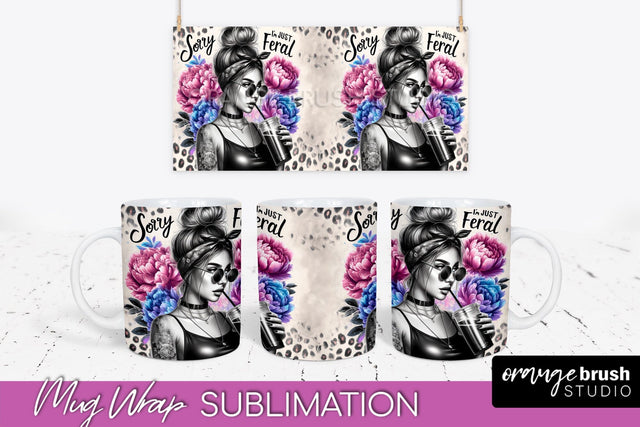 Sarcastic Mug Wrap - Sassy Girl Mug Sublimation Design Sublimation OrangeBrushStudio 
