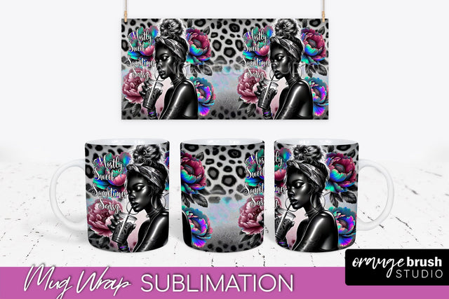 Sarcastic Mug Wrap - Sassy Girl Mug Sublimation Design Sublimation OrangeBrushStudio 