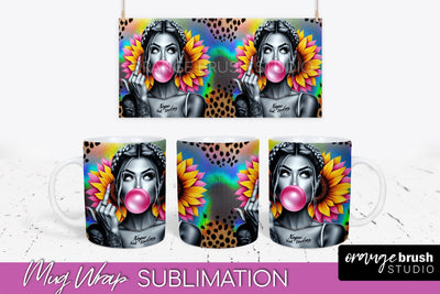 Sarcastic Mug Wrap - Sassy Girl Mug Sublimation Design Sublimation OrangeBrushStudio 