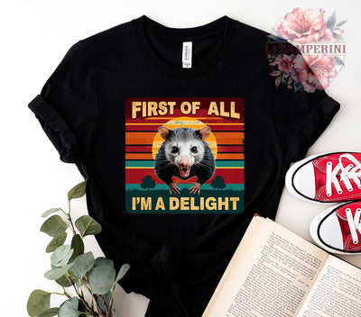 Sarcastic Opossum, Opossum Lover, Retro Design, Funny Animal Art, Digital Download, Angry Opossum, Quirky Quote, Animal Lover Gift Sublimation Li Zamperini 