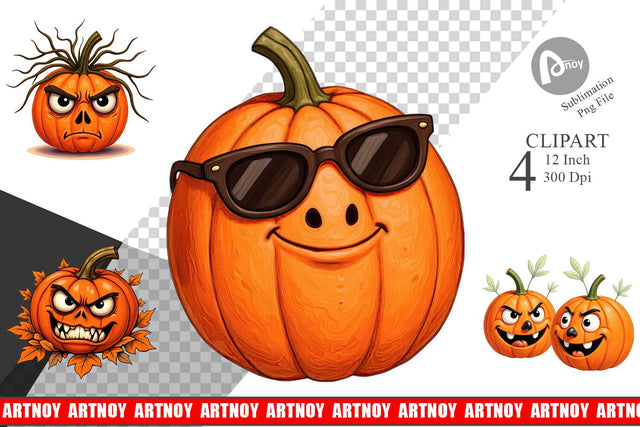 Sarcastic Pumpkins Clipart Sublimation artnoy 