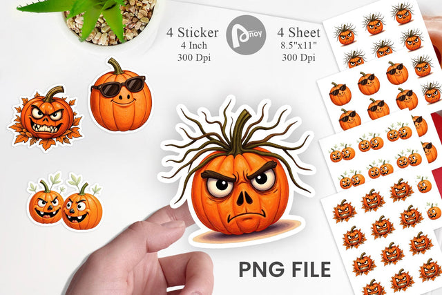 Sarcastic Pumpkins Sticker Sublimation artnoy 