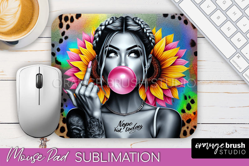 Sarcastic Quote Mouse Pad PNG - Sassy Girl Sublimation Sublimation OrangeBrushStudio 