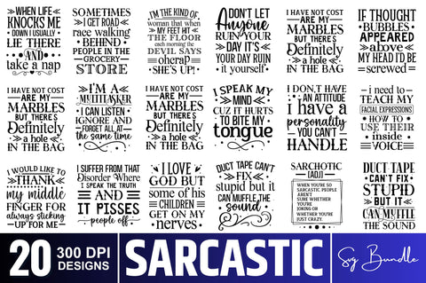 Sarcastic Quote Svg Bundle SVG Regulrcrative 