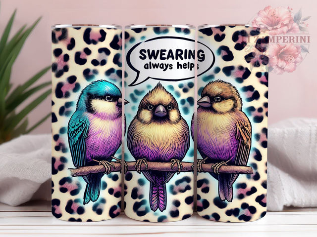 Sarcastic Quotes 20oz Tumbler Wrap PNG, Swearing Always Helps Tumbler Png, Straight & Tapered Tumbler Wrap, Instant Digital Download Sublimation Li Zamperini 