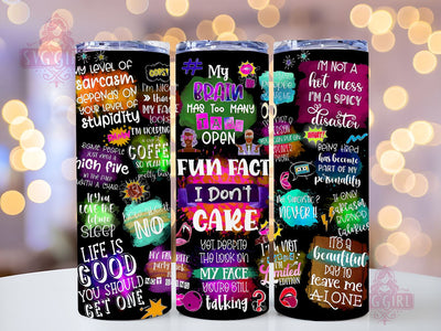 Sarcastic Quotes 20oz Tumbler Wrap Sublimation Design, Straight Tapered Tumbler Wrap, Sarcastic Tumbler Png, Instant Digital Download Sublimation SvggirlplusArt 