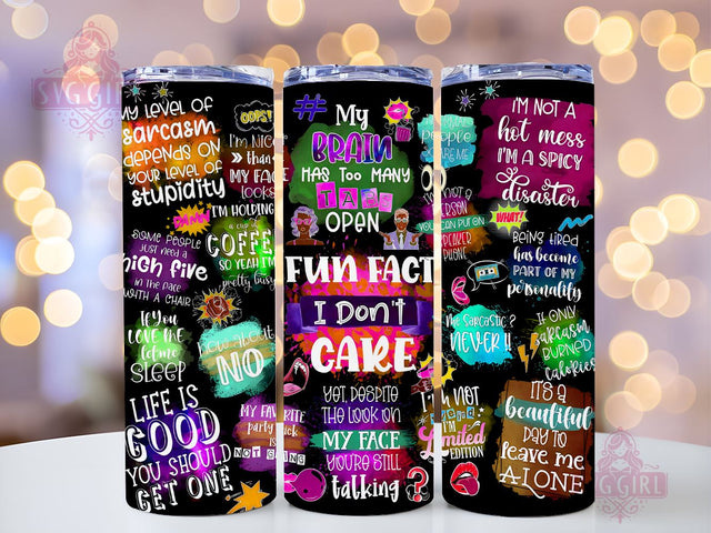 Sarcastic Quotes 20oz Tumbler Wrap Sublimation Design, Straight Tapered Tumbler Wrap, Sarcastic Tumbler Png, Instant Digital Download Sublimation SvggirlplusArt 