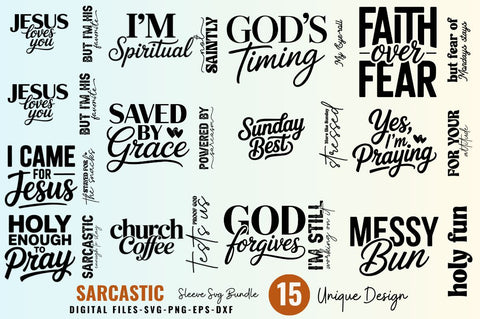 sarcastic quotes sleeve svg Bundle , faith shirt svg, jesus svg sleeve svg design SVG Regulrcrative 