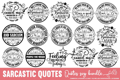 Sarcastic Quotes Svg Bundle/ 14 designs SVG designmaster24 