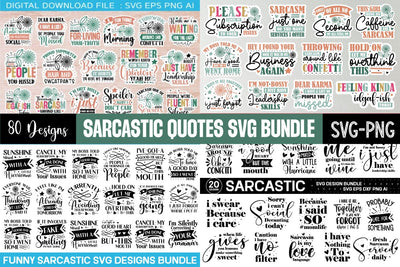 Sarcastic Quotes Svg Bundle, funny Design,80 designs,SVGs,Quotes and Sayings,Food & Drink,On Sale, Print & Cut SVG designmaster24 