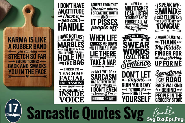 Sarcastic Quotes SVG Bundle SVG Angelina750 