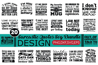 Sarcastic Quotes Svg Bundle SVG Angelina750 