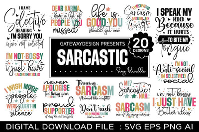 Sarcastic Quotes Svg Bundle SVG designmaster24 