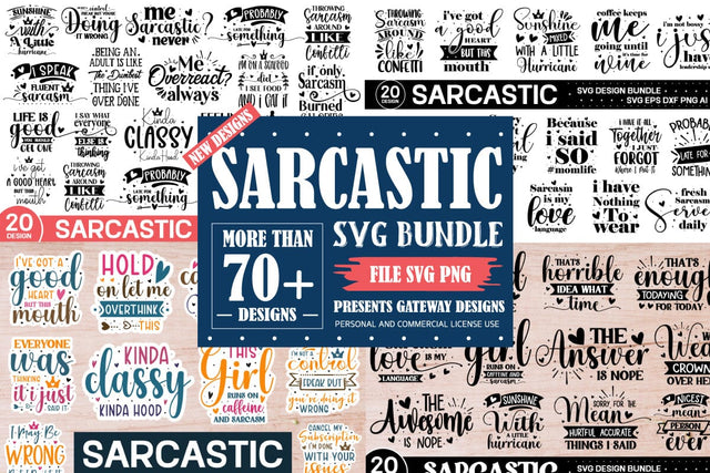 Sarcastic Quotes Svg Bundle/70 Designs, Funny Svg Bundle,Best Seller,SVGs,Quotes and Sayings,Food & Drink,On Sale, Print & Cut SVG designmaster24 