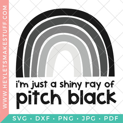 Sarcastic Rainbow - Pitch Black SVG Hey Let's Make Stuff 