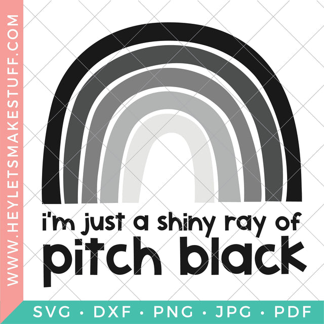 Sarcastic Rainbow - Pitch Black SVG Hey Let's Make Stuff 