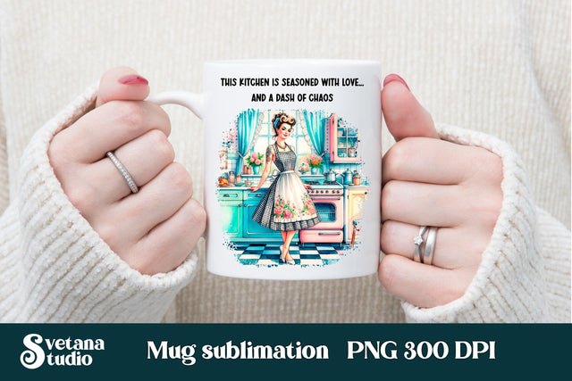 Sarcastic retro woman mug wraps Sublimation Svetana Studio 
