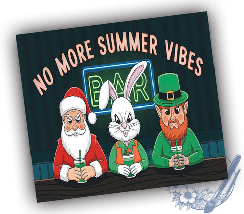 Sarcastic Santa, Rabbit Design, Leprechaun Tumbler, Seasonal Vibes, Sublimation PNG, Funny Holiday Drinkware, Summer to Winter, Unique Christmas Gift Sublimation ToriDesigns 