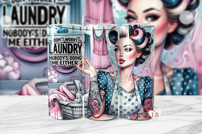 Sarcastic & Sassy Retro Housewife Tumbler Wrap Sublimation BijouBay 