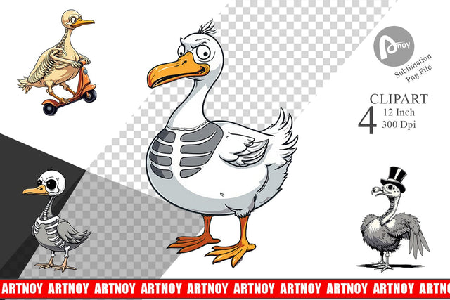 Sarcastic Skelegoose Clipart Sublimation artnoy 