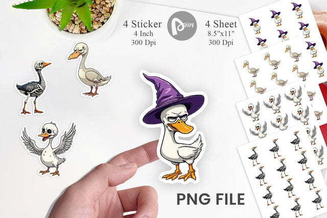 Sarcastic Skelegoose Sticker Sublimation artnoy 