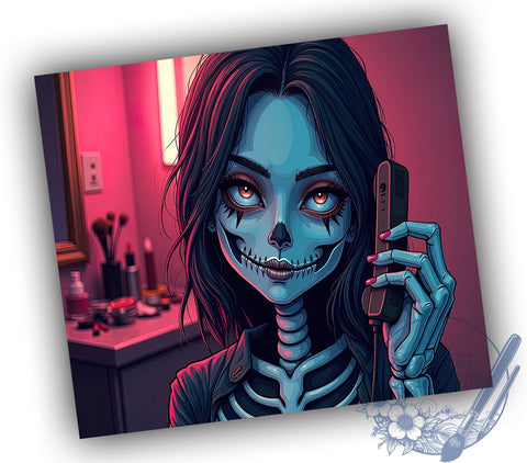 Sarcastic Skeleton 20oz Skinny Tumbler PNG, Funny Quote Tumbler Sublimation Wrap, Straight & Tapered Tumbler Wrap, Instant Digital Download Sublimation ToriDesigns 