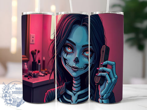 Sarcastic Skeleton 20oz Skinny Tumbler PNG, Funny Quote Tumbler Sublimation Wrap, Straight & Tapered Tumbler Wrap, Instant Digital Download Sublimation ToriDesigns 