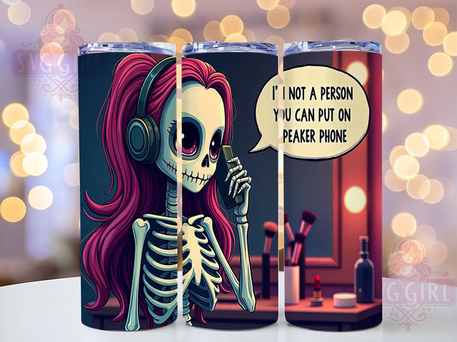 Sarcastic Skeleton 20oz Tumbler Wrap Sublimation Design, Straight Tapered Tumbler Wrap, Funny Quote Tumbler Png, Instant Digital Download Sublimation SvggirlplusArt 