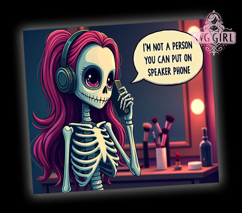 Sarcastic Skeleton 20oz Tumbler Wrap Sublimation Design, Straight Tapered Tumbler Wrap, Funny Quote Tumbler Png, Instant Digital Download Sublimation SvggirlplusArt 