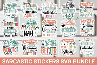 Sarcastic Stickers Svg Bundle / 20 designs,SVGs,Quotes and Sayings,Food & Drink,On Sale, Print & Cut SVG designmaster24 
