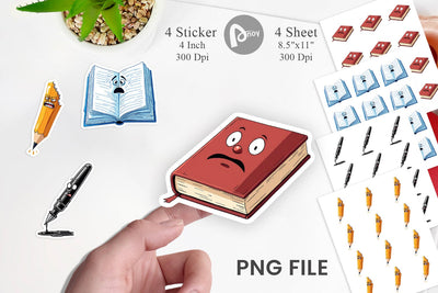 Sarcastic Study Buddies Sticker Sublimation artnoy 