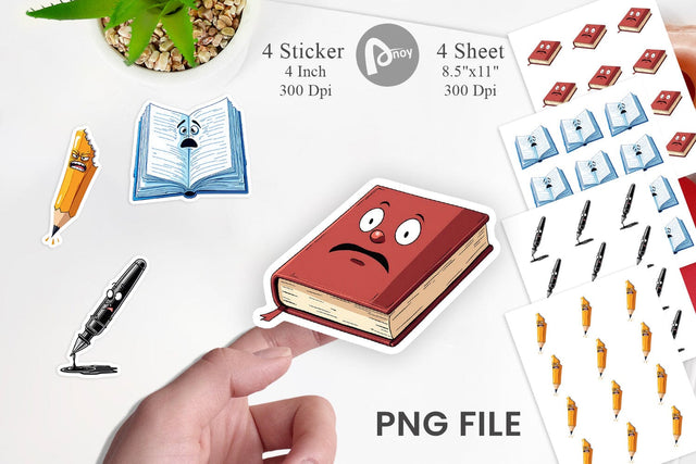 Sarcastic Study Buddies Sticker Sublimation artnoy 