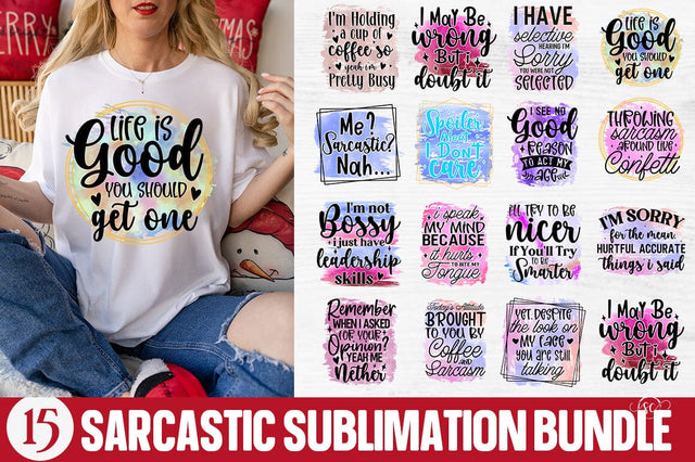 Sarcastic Sublimation Bundle, Sarcastic Sublimation designs SVG Svgcraft 