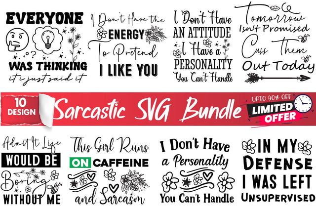 Sarcastic Sublimation Bundle | Sarcastic SVG Bundle | |Funny Sarcastic Bundle Quotes | Motivational SVG Bundle, Funny Sarcastic SVG Bundle SVG BlackCatsMedia 