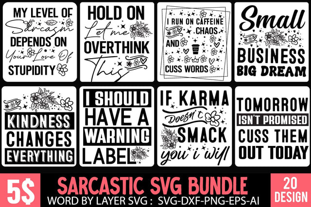 Sarcastic Sublimation Bundle | Sarcastic SVG Bundle | |Funny Sarcastic Bundle Quotes | Motivational SVG Bundle, Funny Sarcastic SVG Bundle SVG BlackCatsMedia 