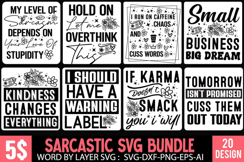 Sarcastic Sublimation Bundle | Sarcastic SVG Bundle | |Funny Sarcastic Bundle Quotes | Motivational SVG Bundle, Funny Sarcastic SVG Bundle SVG BlackCatsMedia 