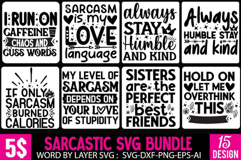 Sarcastic Sublimation Bundle | Sarcastic SVG Bundle | |Funny Sarcastic Bundle Quotes | Motivational SVG Bundle, Funny Sarcastic SVG Bundle SVG BlackCatsMedia 