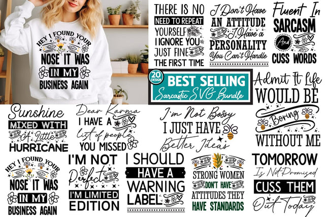 Sarcastic Sublimation Bundle | Sarcastic SVG Bundle | |Funny Sarcastic Bundle Quotes | Motivational SVG Bundle, Funny Sarcastic SVG Bundle SVG BlackCatsMedia 