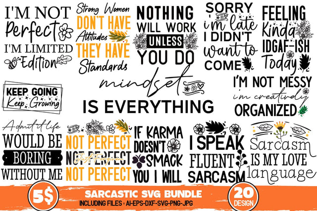 Sarcastic Sublimation Bundle | Sarcastic SVG Bundle | |Funny Sarcastic Bundle Quotes | Motivational SVG Bundle, Funny Sarcastic SVG Bundle SVG BlackCatsMedia 