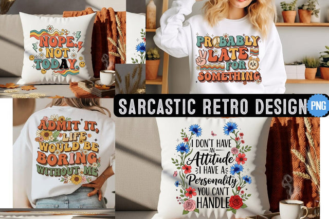Sarcastic Sublimation Design,Sarcastic Sublimation Mini Bundle,Sarcastic SVG Design,Funny Sublimation ,Retro Sarcastic Design Sublimation BlackCatsMedia 