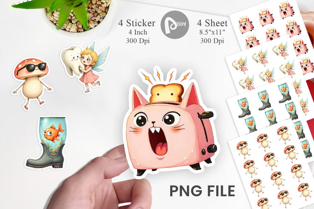 Sarcastic Surreal Cuties Sticker Sublimation artnoy 