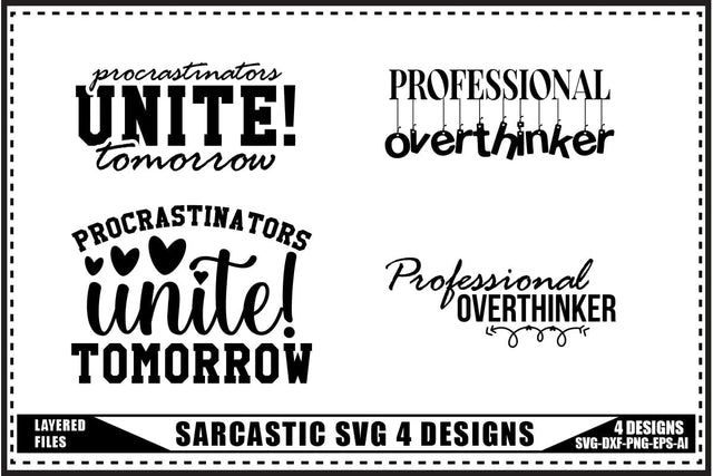 Sarcastic Svg 4 Designs, Funny Sarcastic Quotes Svg SVG shah alam 