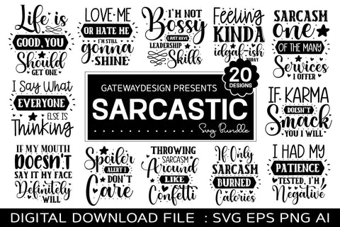 Sarcastic Svg Big Bundle , 200 Designs ,SVGs,Quotes and Sayings,Food & Drink,On Sale, Print & Cut SVG designmaster24 