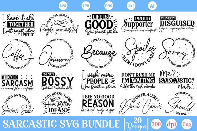 Sarcastic SVG Bundle, Funny Sarcastic SVG Designs, SVGs,Quotes and Sayings,Food & Drink,On Sale, Print & Cut SVG DesignPlante 503 