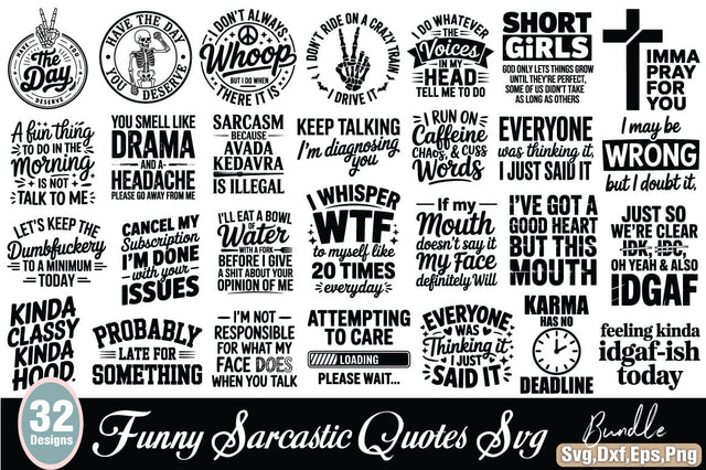 Sarcastic SVG Bundle, Funny SVG Bundle SVG Angelina750 