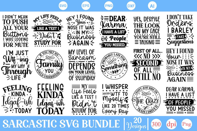 Sarcastic SVG Bundle, Funny SVG Cut Files, Sarcastic Mug Bundle, SVGs,Quotes and Sayings,Food & Drink,On Sale, Print & Cut SVG DesignPlante 503 