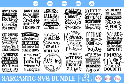 Sarcastic SVG Bundle, Funny SVG Cut Files, Shirt Bundle, Funny SVG bundle , Sassy Funny Quotes for Coffee Mugs, VGs,Quotes and Sayings,Food & Drink,On Sale, Print & Cut SVG DesignPlante 503 
