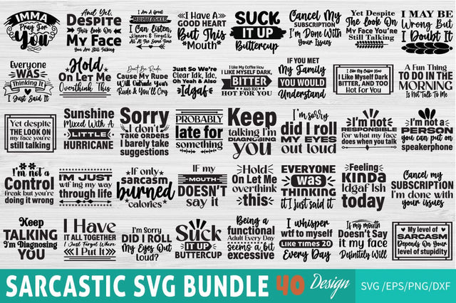 Sarcastic Svg Bundle SVG Angelina750 